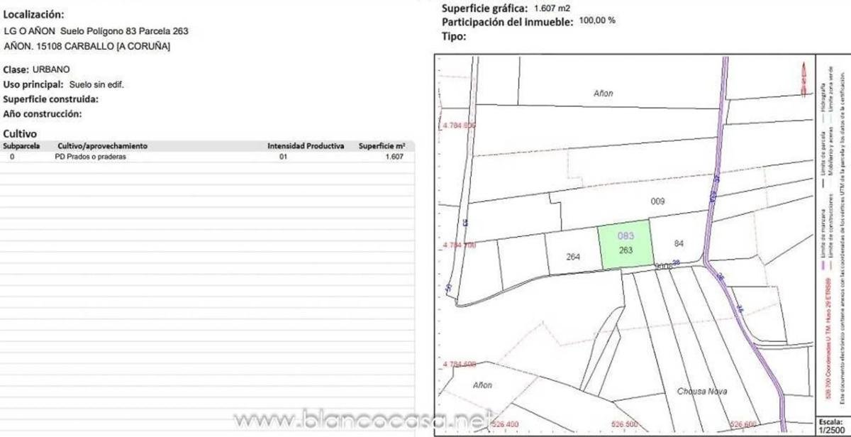 Terreno en venta en Carballo, A Coruña plan 1
