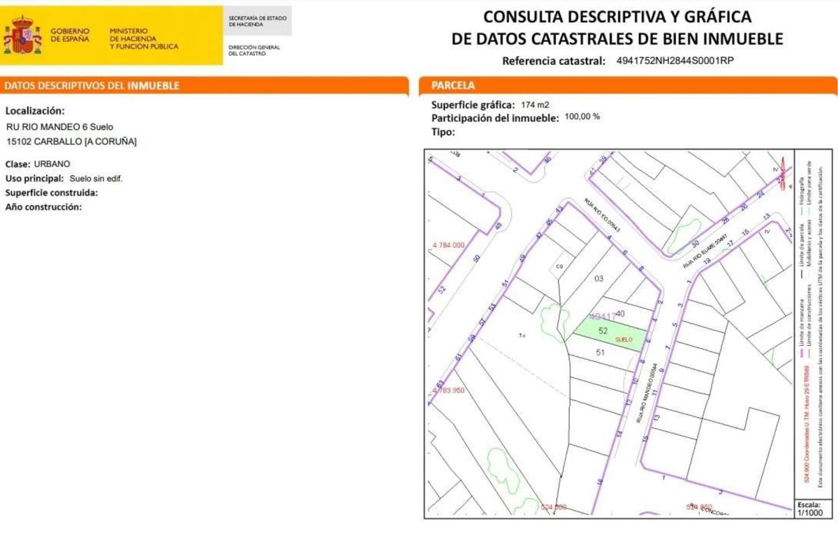 Terreno en venta en Carballo, A Coruña plan 1
