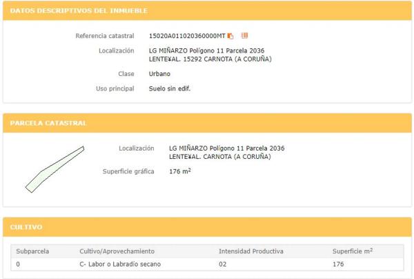 Terreno en Lg Miñarzo Polígono 11 Parcela 2036 Lente¥al. Carnota (a Coruña), 1 photo 1