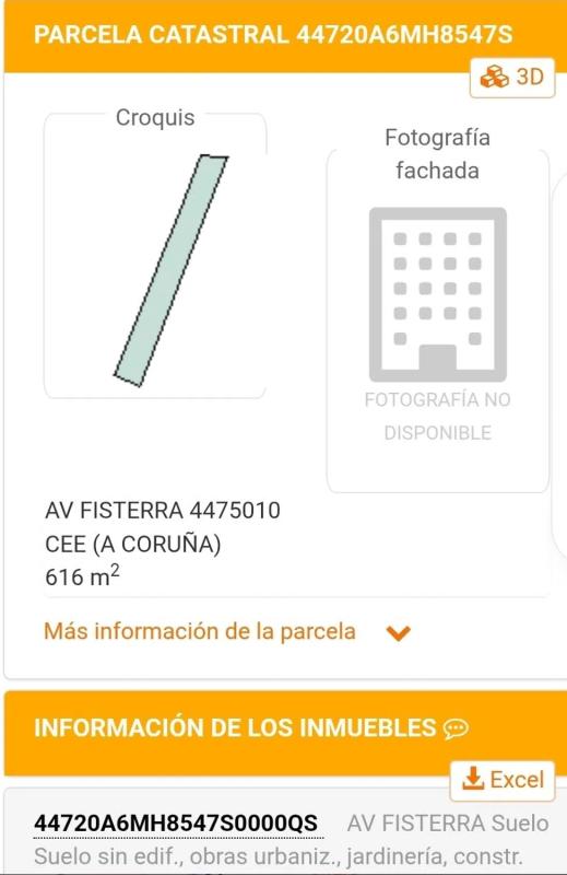Terreno en venta en Cee, A Coruña plan 1