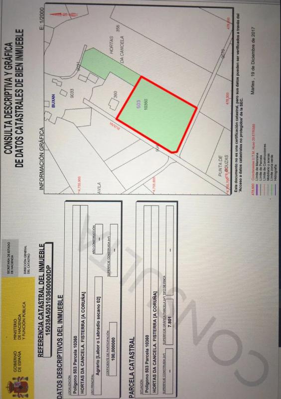 Terreno en venta en Fisterra, A Coruña plan 2