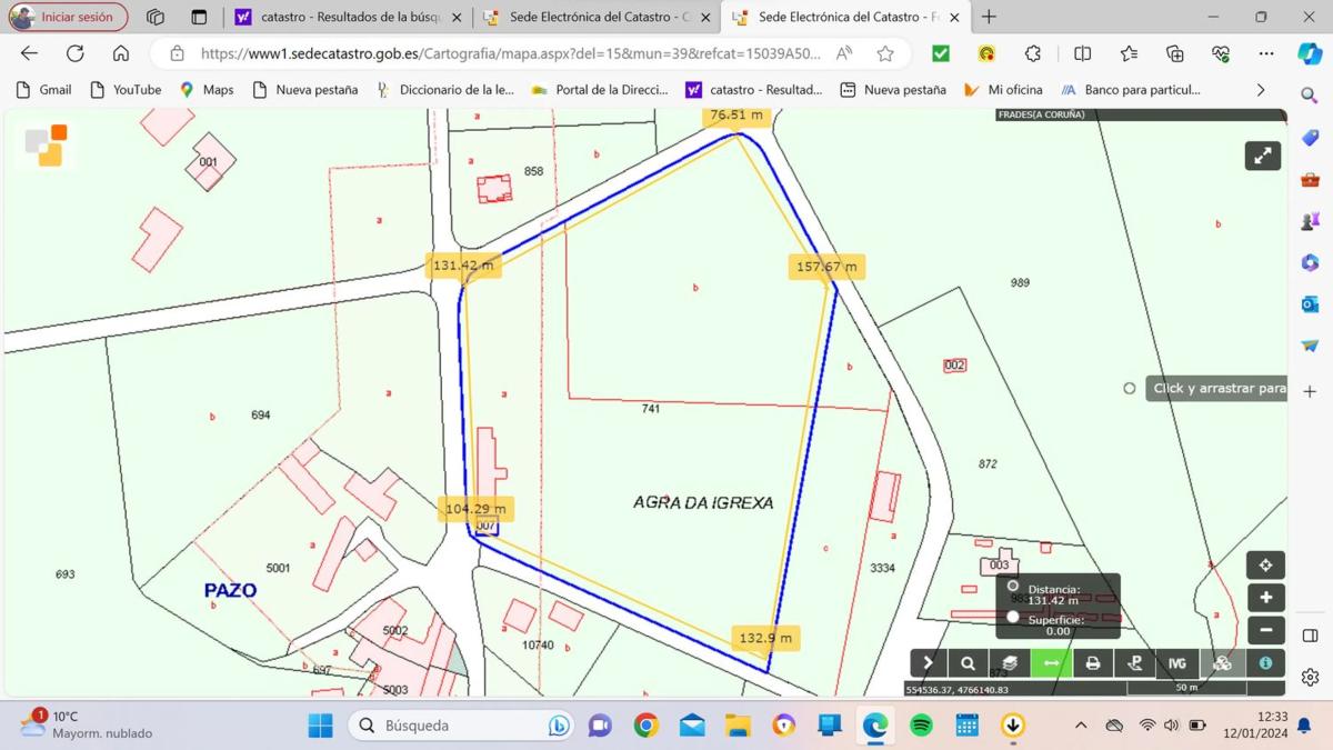 Land for sale in Frades, A Coruña plan 1