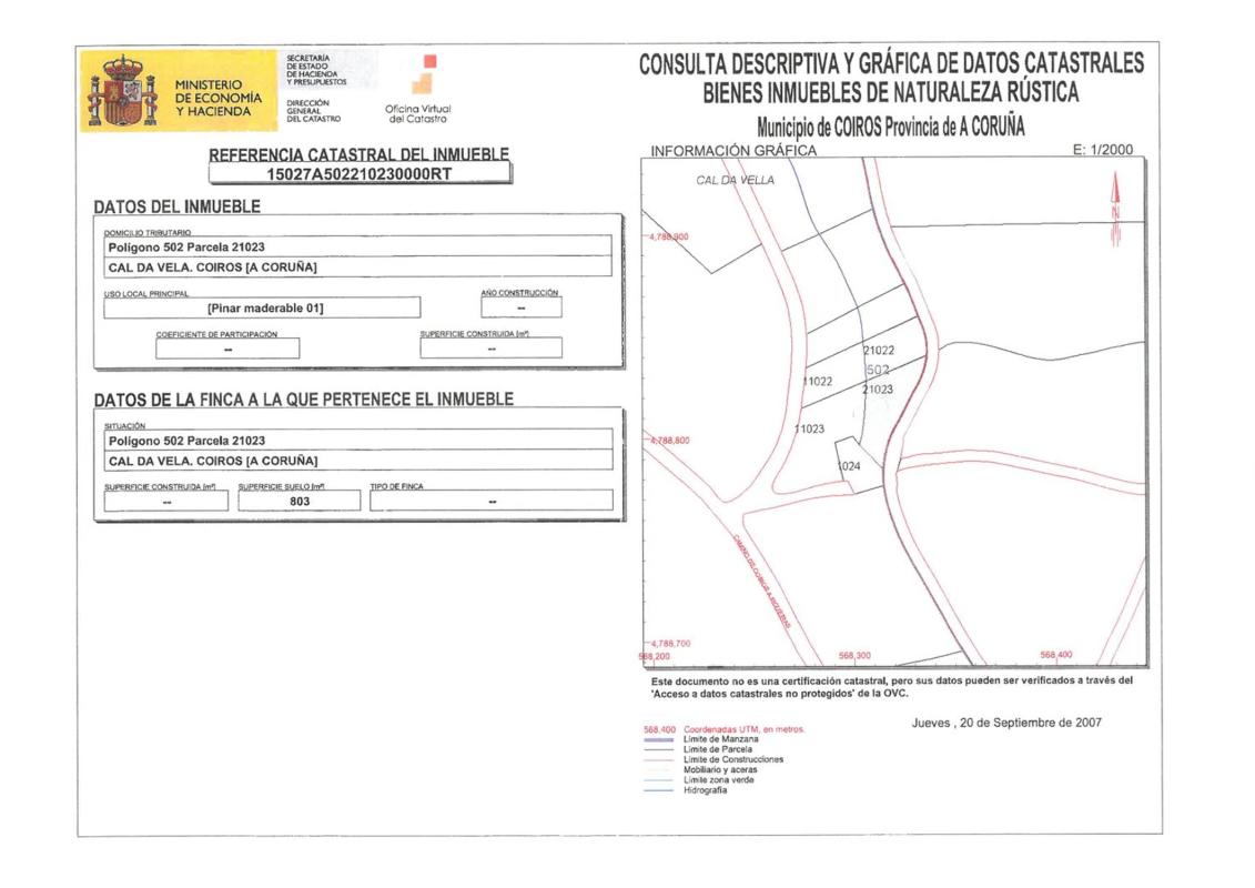 Terreno en venta en Coiros, A Coruña plan 1