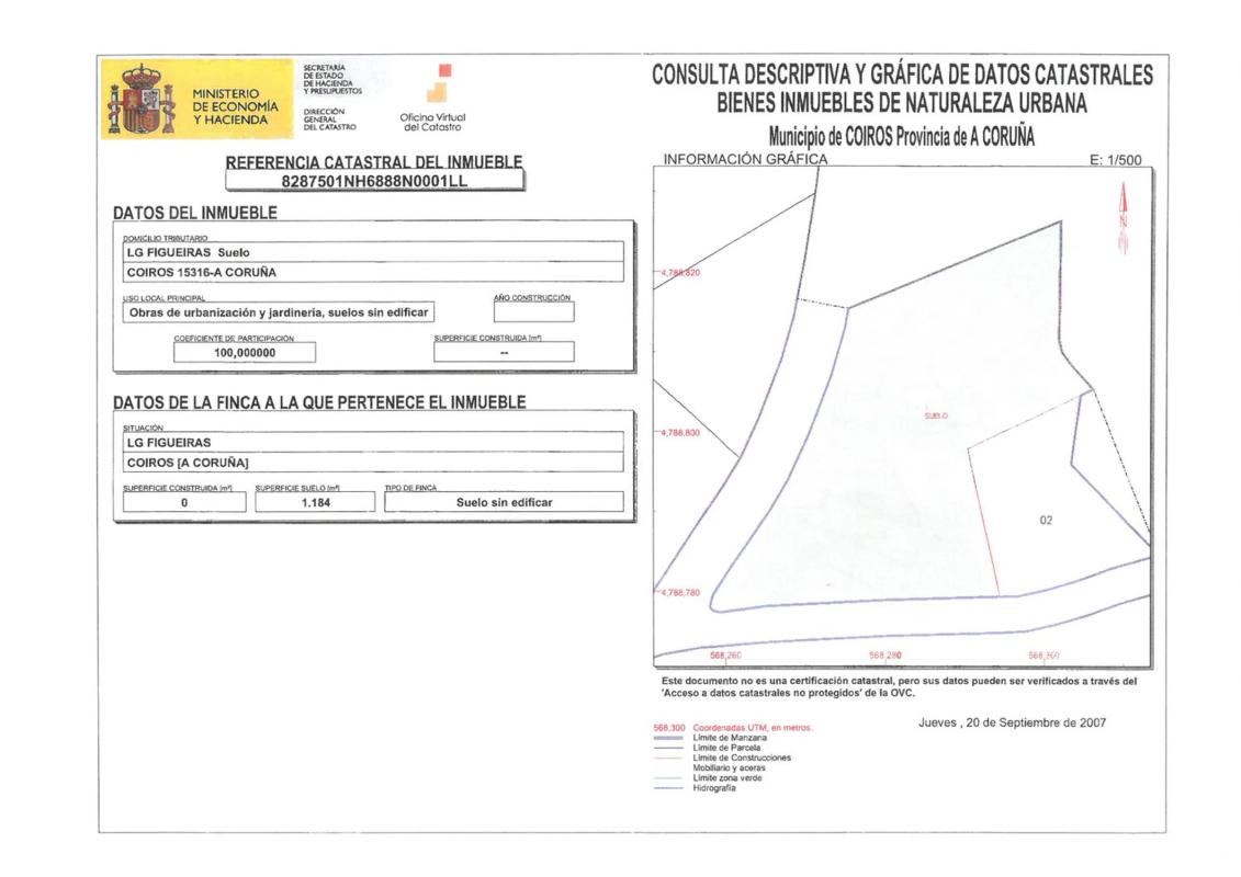 Terreno en venta en Coiros, A Coruña plan 2