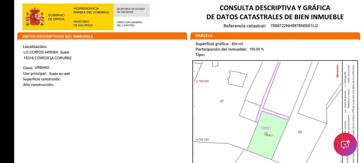 Terreno en venta en Coiros, A Coruña photo 1