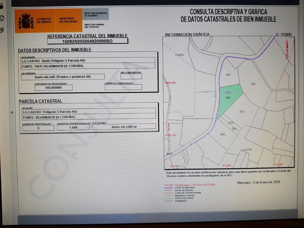 Działka na sprzedaż w Vilarmaior, A Coruña plan 1