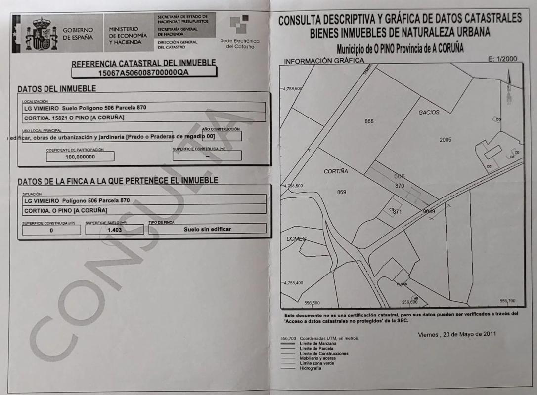 Terreno en venta en O Pino, A Coruña plan 1