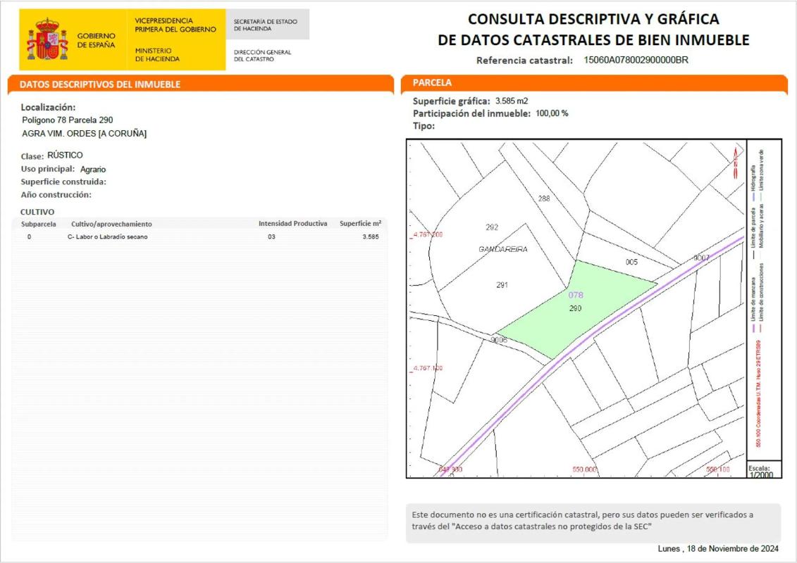 Участок земли на продажу в Ордеc, Ла-Коруня photo 2