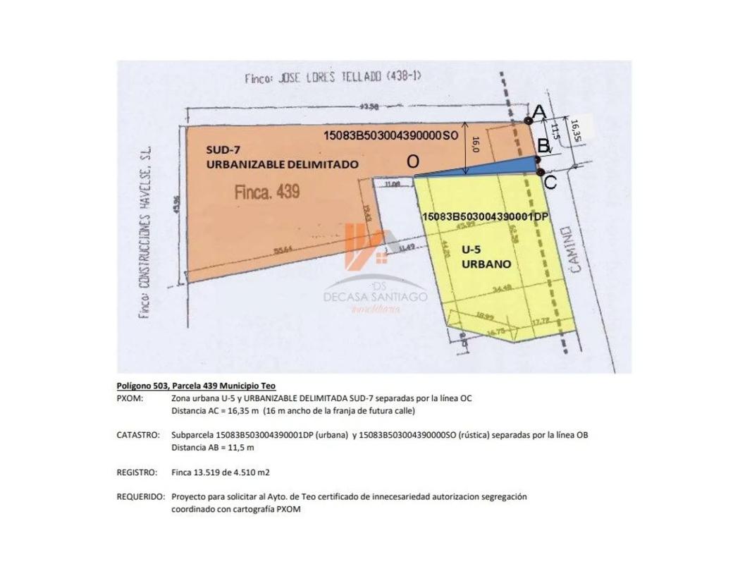 Terreno en venta en Teo, A Coruña plan 1
