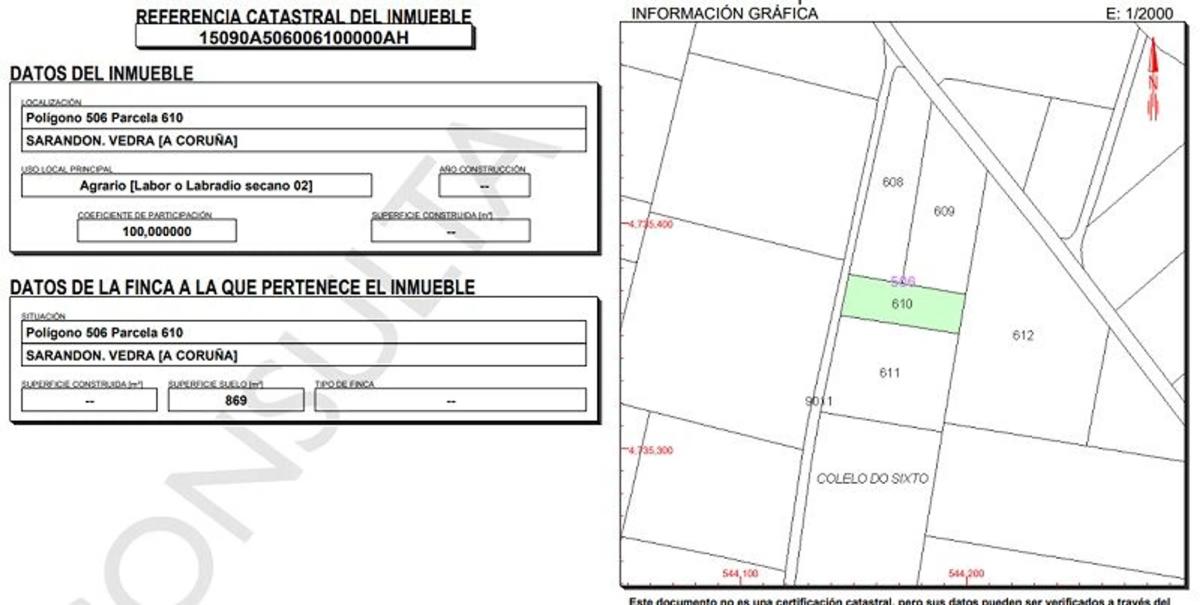 Działka na sprzedaż w Wiedra, A Coruña plan 1