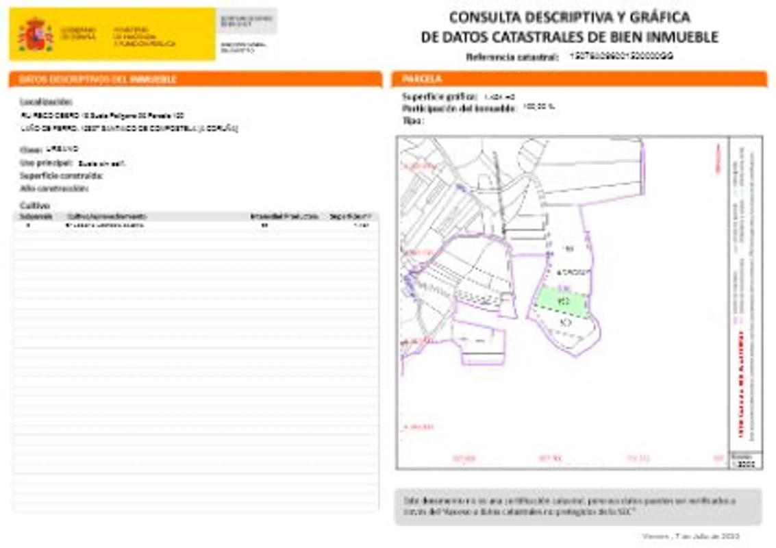 Terreno en venta en Santiago de Compostela, A Coruña plan 1