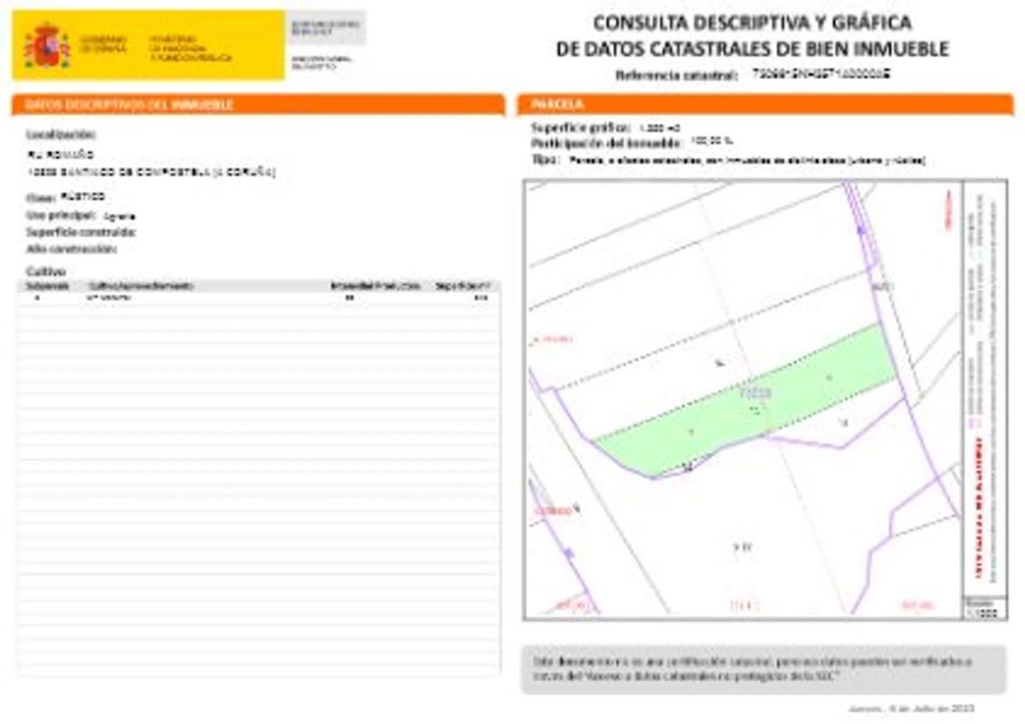 Działka na sprzedaż w Santiago de Compostela, A Coruña plan 1