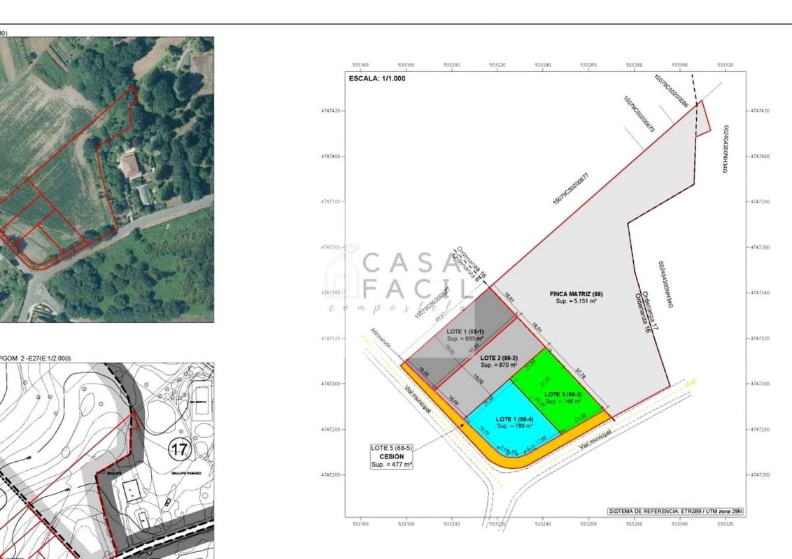 Land for sale in Santiago de Compostela, A Coruña plan 1