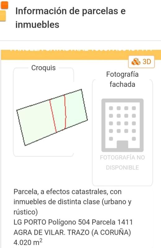Land for sale in Trace, A Coruña plan 1