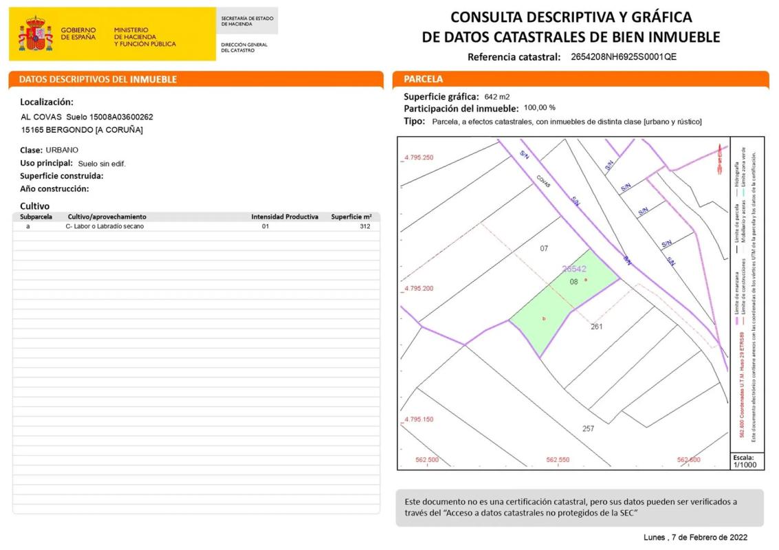 Terreno en venta en Bergondo, A Coruña photo 5
