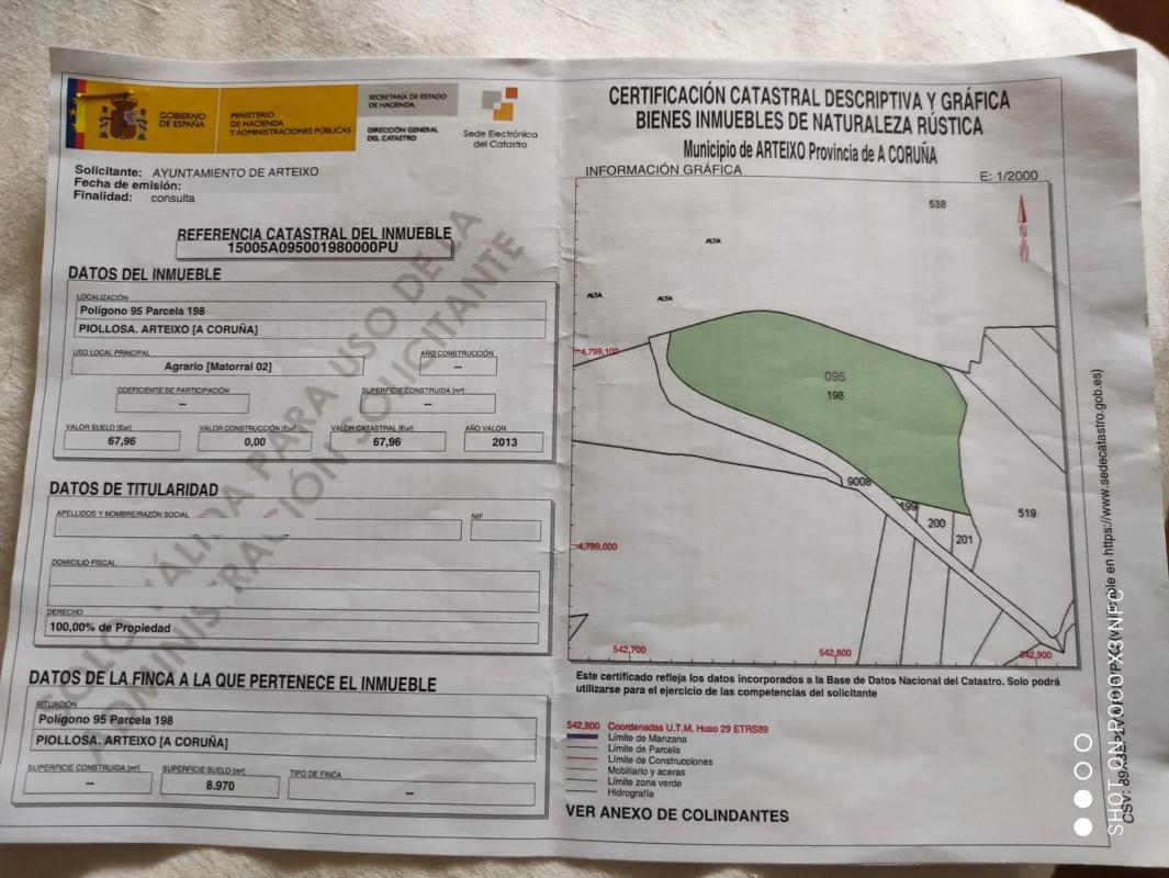 Terreno en venta en Arteixo, A Coruña plan 1