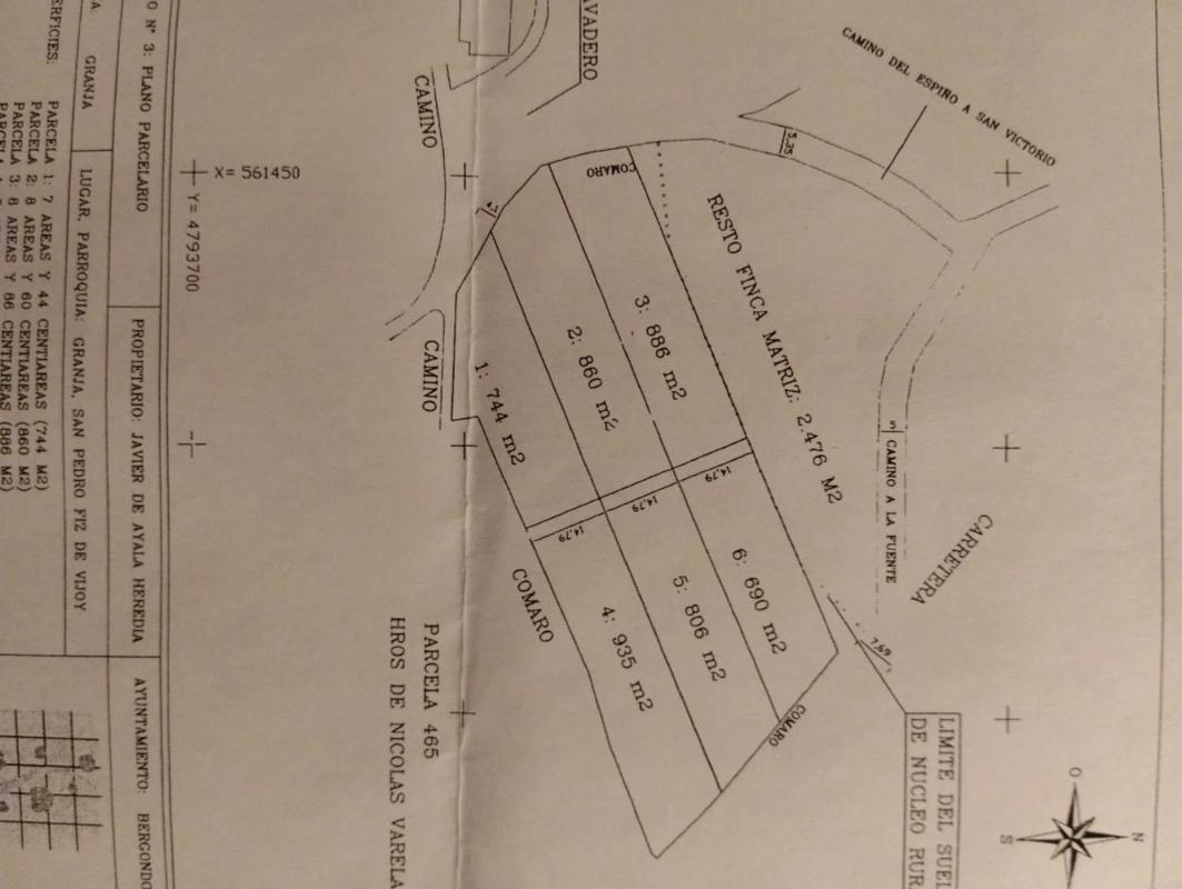 Land for sale in Bergondo, A Coruña plan 1