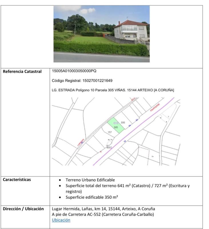 Działka na sprzedaż w Arteixo, A Coruña photo 1