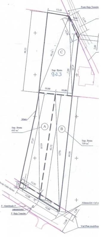 Land for sale in Oleiros, A Coruña plan 1