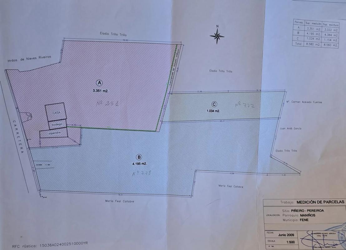 Land for sale in Fene, A Coruña plan 1