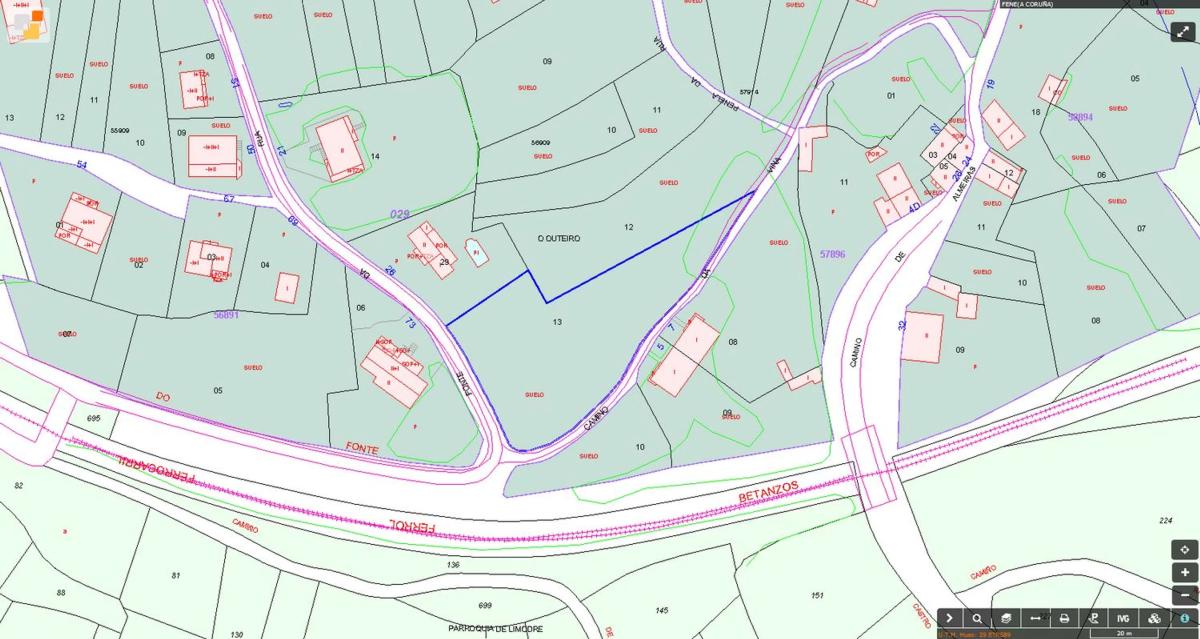Terreno en venta en Fene, A Coruña plan 2