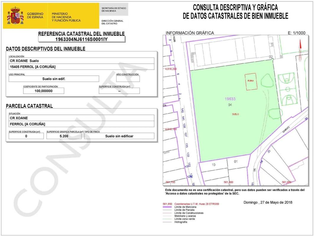 Terreno en venta en Ferrol, A Coruña plan 2