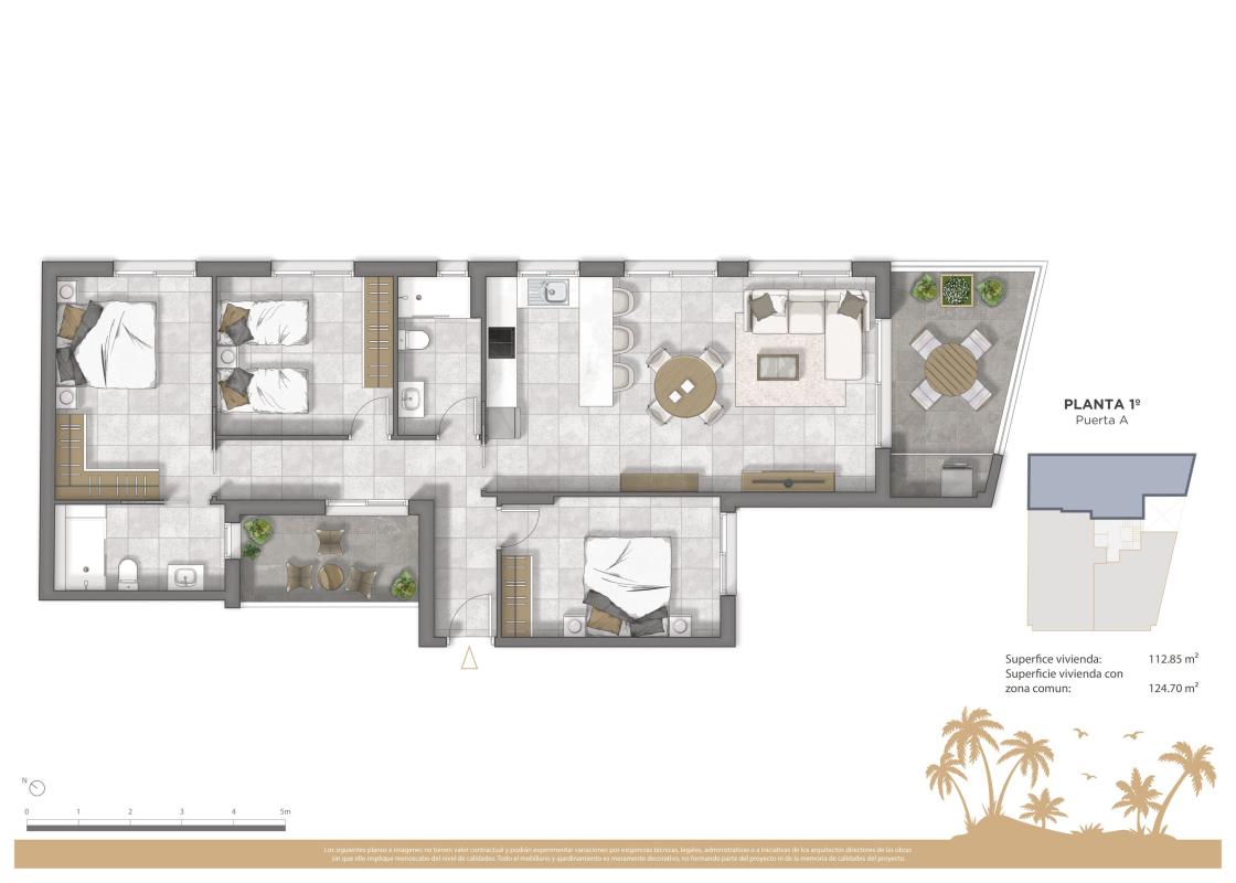 Obra nueva Oasis Guardamar Residencial en Guardamar del Segura (Revista) plan 2
