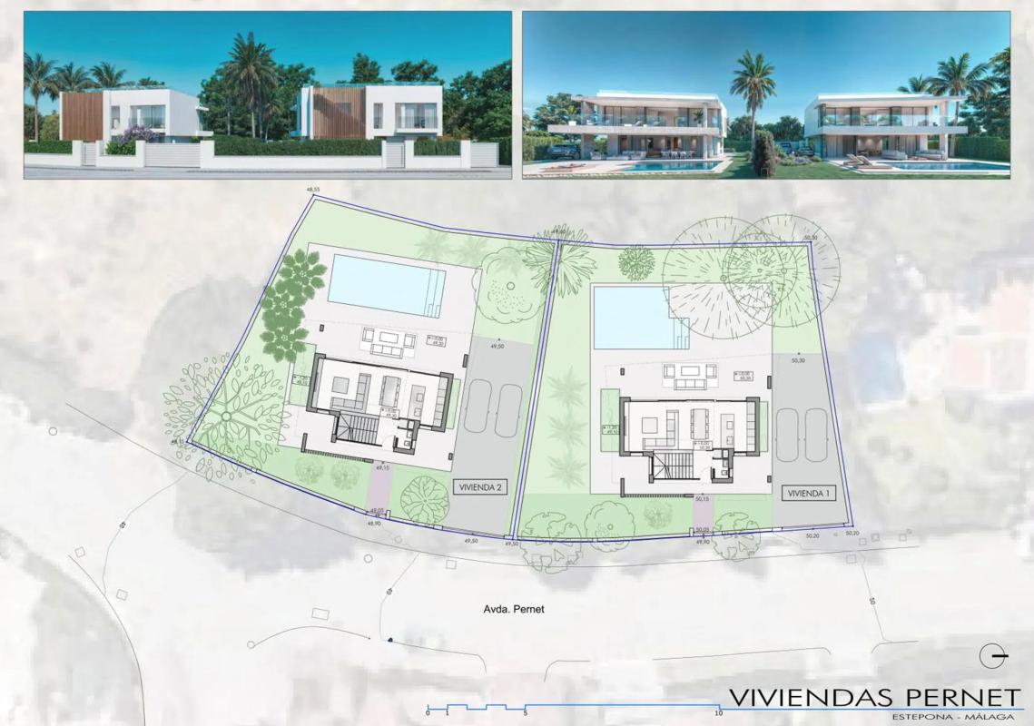 Obra nueva Pernet villa en Estepona (Revista) plan 1