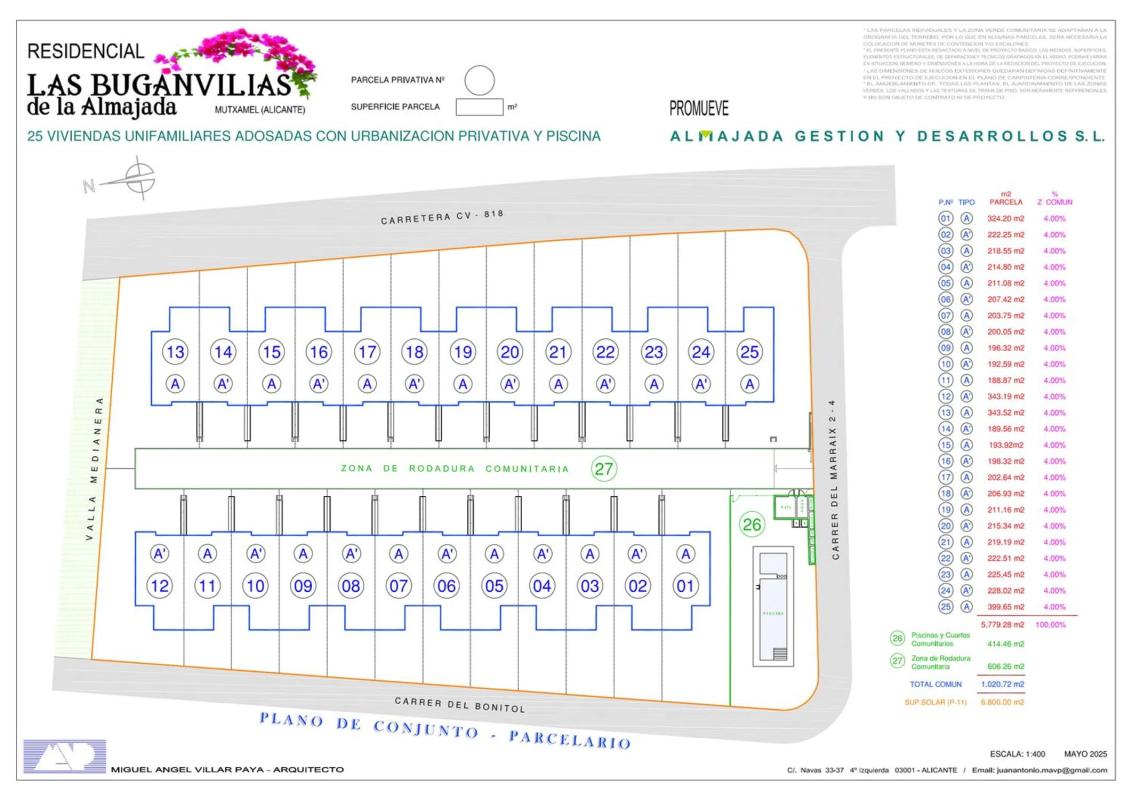 Obra nueva Residencial Las Buganvilias De La Almajada en Mutxamel (Revista) plan 1