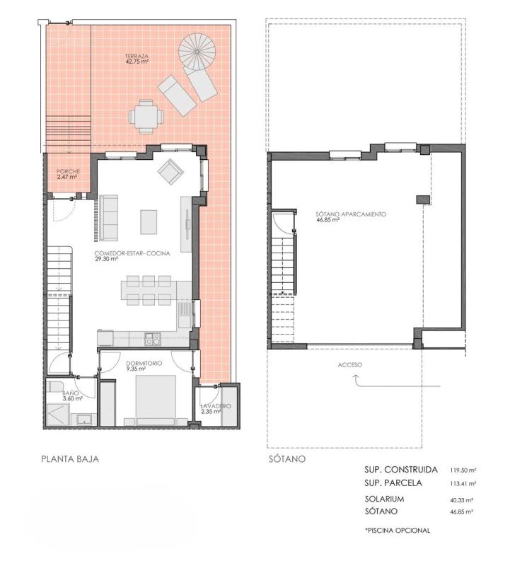 Продажа отдельного шале в Plaza Sector D-6 Edificacion Aa, 50, Бигастро plan 2
