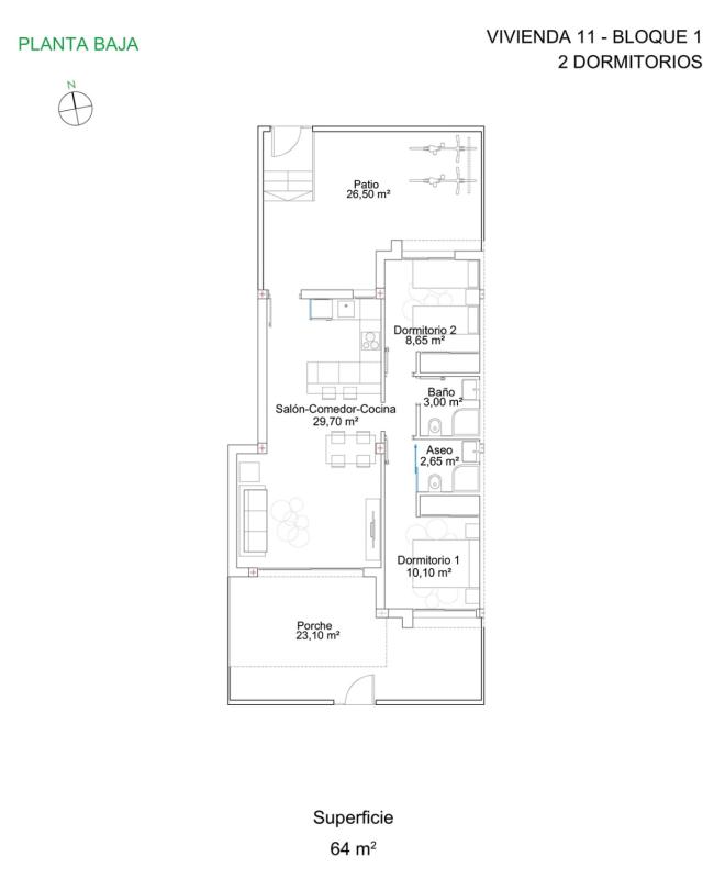 Obra nueva Horizon Residencial en Orihuela (Revista) plan 1