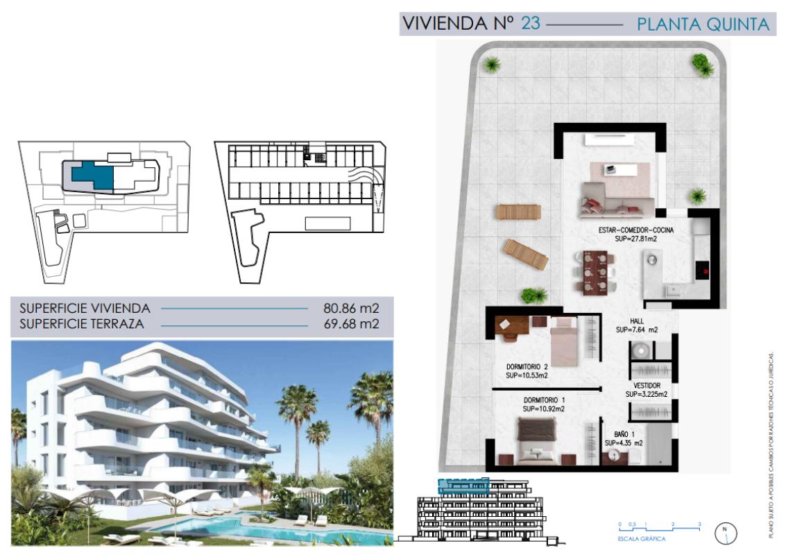 Venta de piso en Torre de la Horadada, Pilar de la Horadada
 plan 1