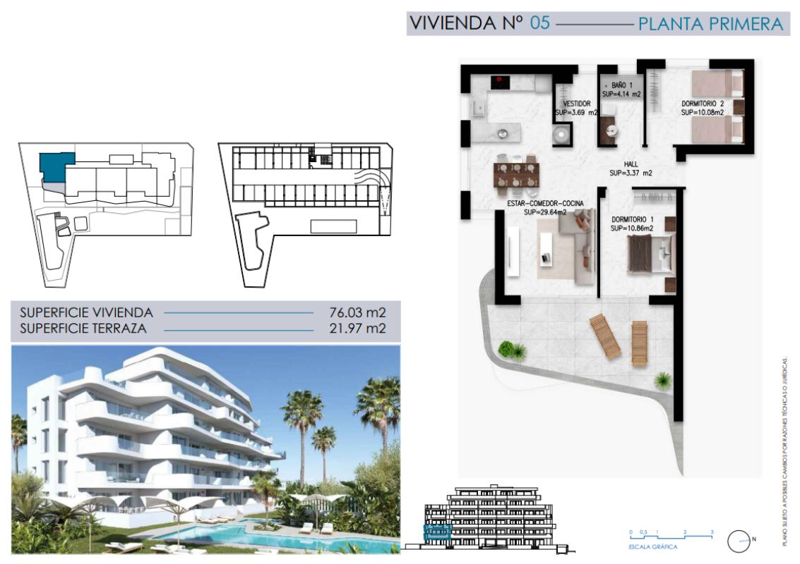 Venta de piso en Torre de la Horadada, Pilar de la Horadada
 plan 2