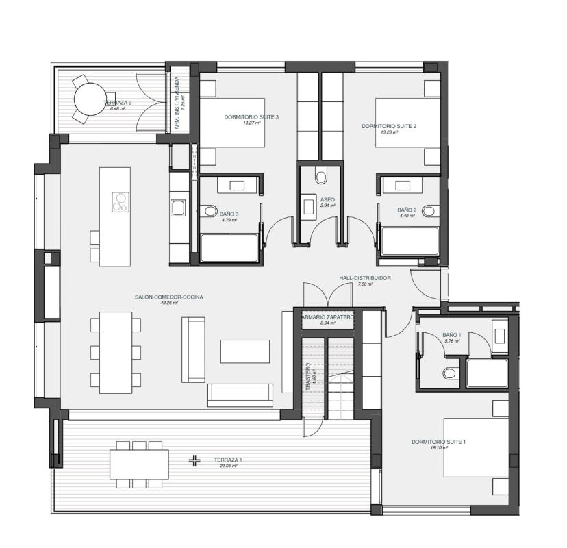 Obra nueva Limonero Green Suites en Orihuela (Revista) plan 3