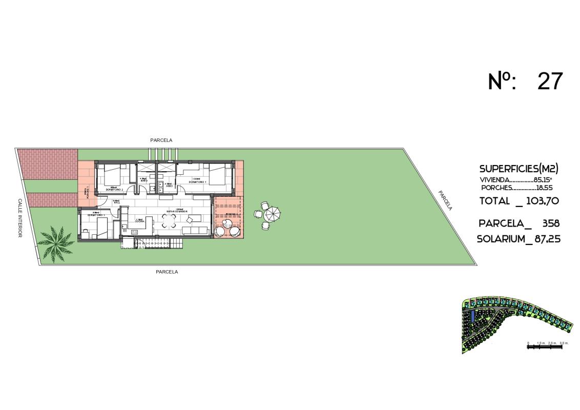 Obra nueva Oasis Villas La Finca en Algorfa (Revista) plan 2