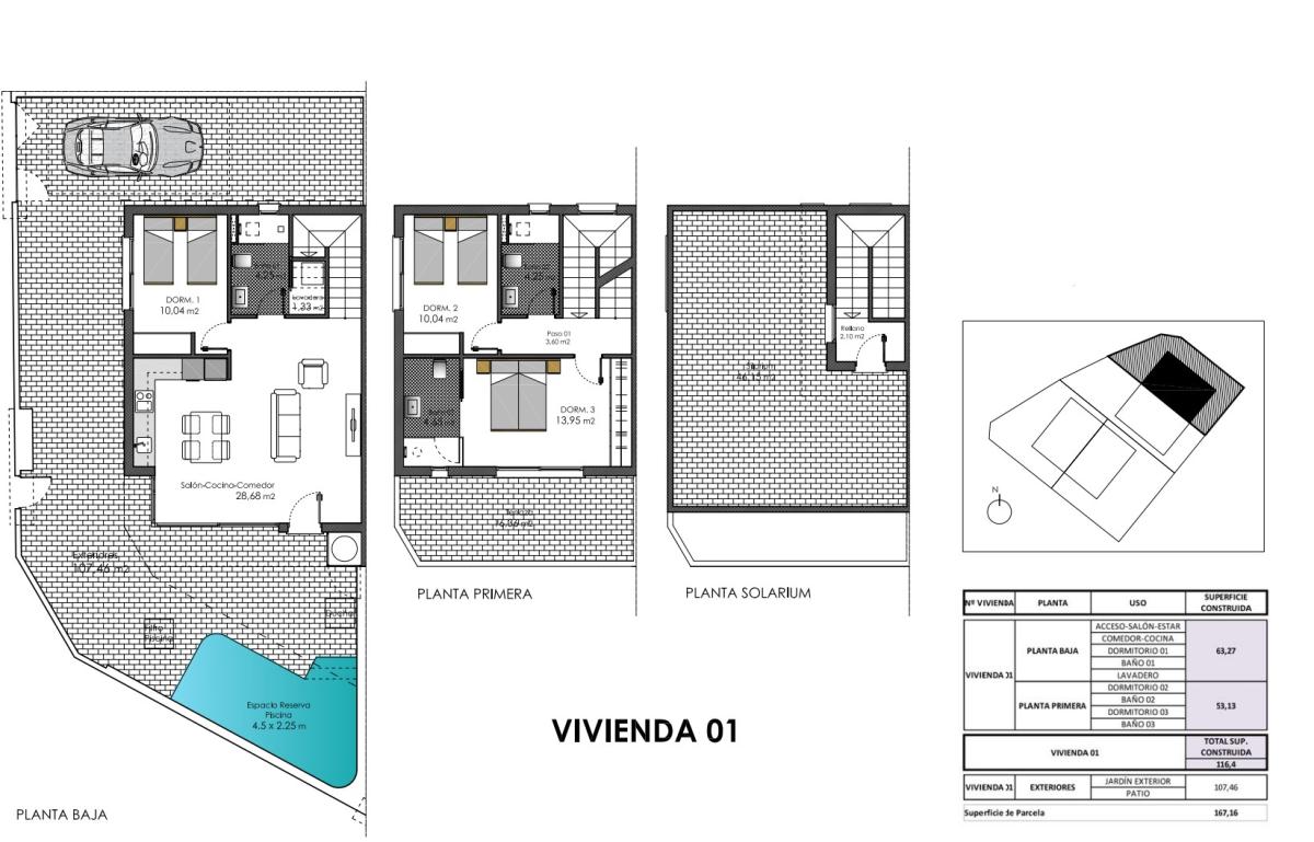 Obra nueva Rambla Beach Semis en Pilar de la Horadada (Revista) plan 1