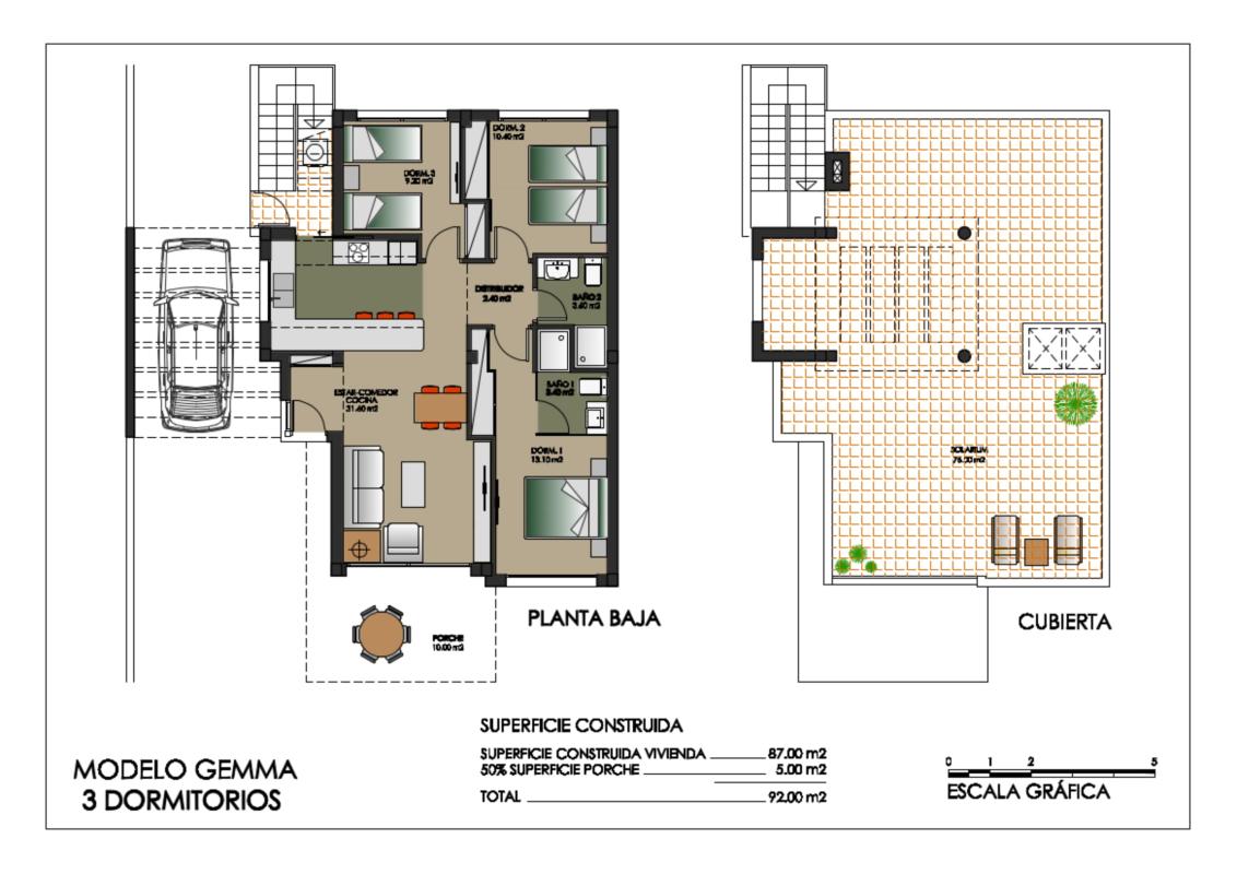 Obra nueva Bellavista Villas en San Miguel de Salinas (Revista) plan 1