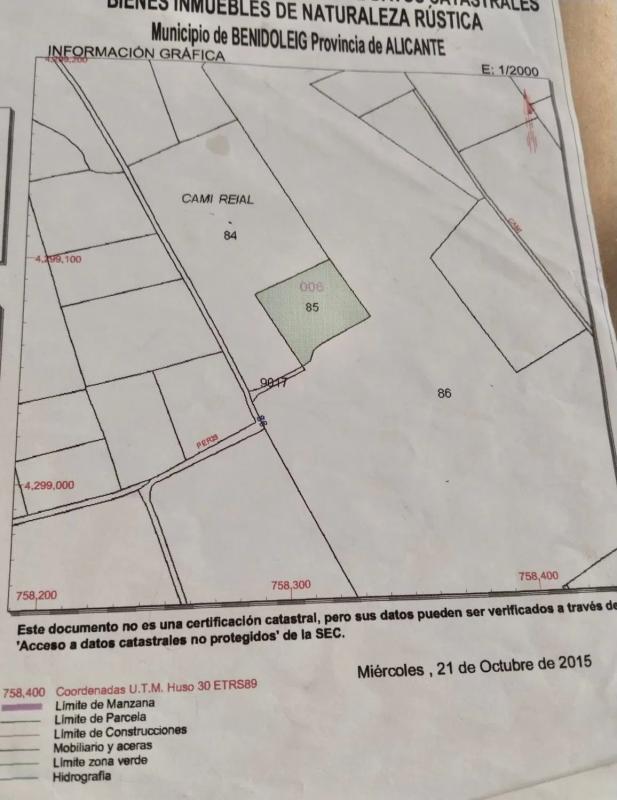 Działka na sprzedaż w Benidoleig, Alicante photo 1