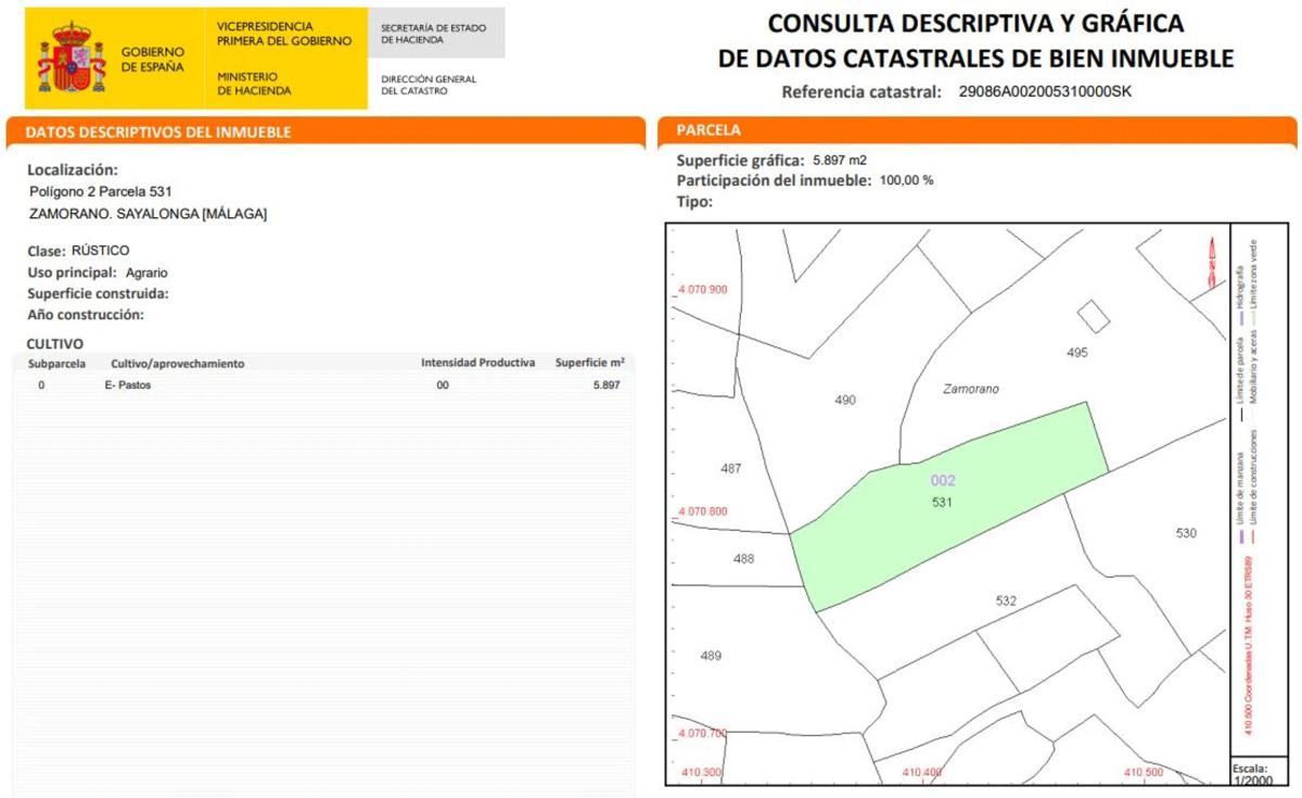 Terreno en venta en Sayalonga, Malaga photo 1