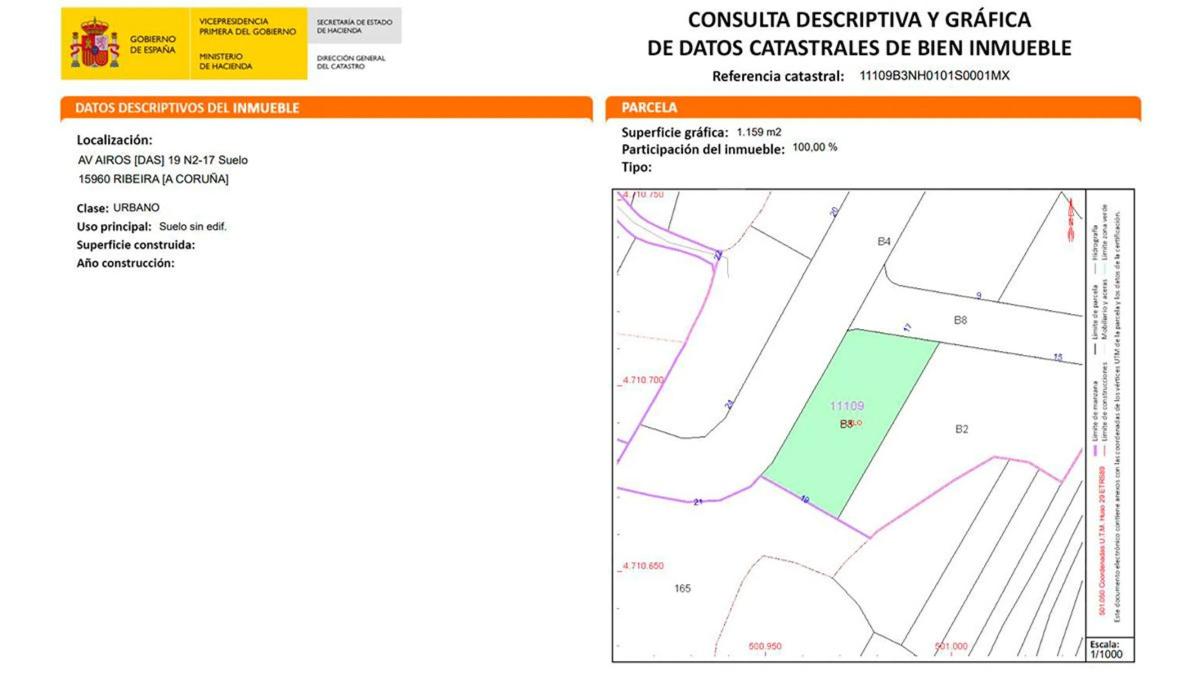 Terreno en venta en Ribeira, A Coruña photo 3