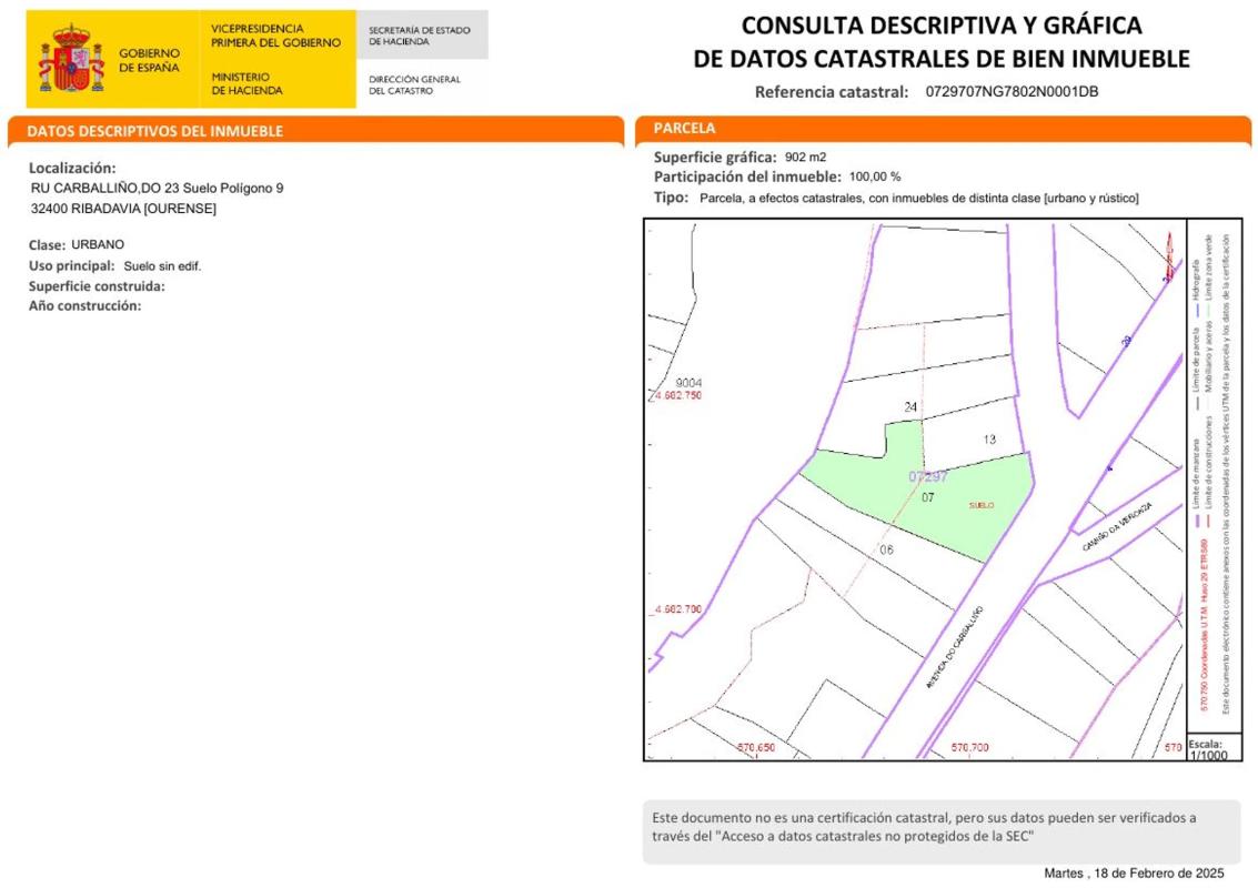 Terreno en venta en Ribadavia, Ourense photo 2