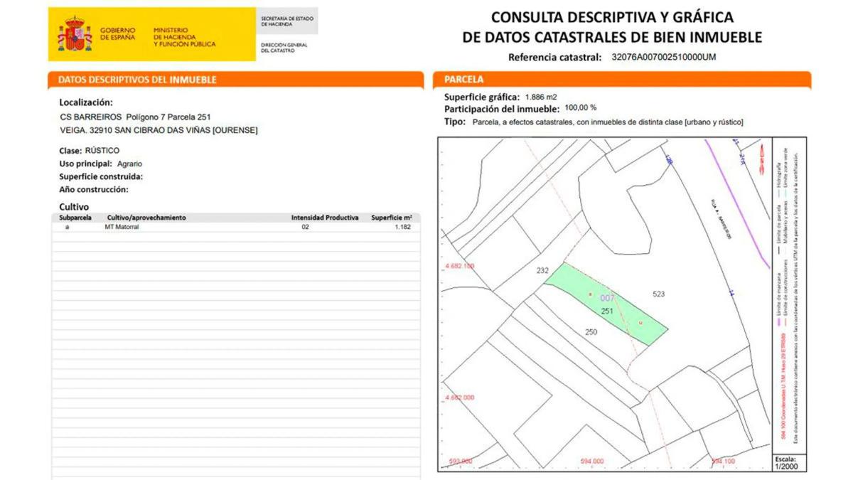 Terreno en venta en San Cibrao das Viñas, Ourense photo 4