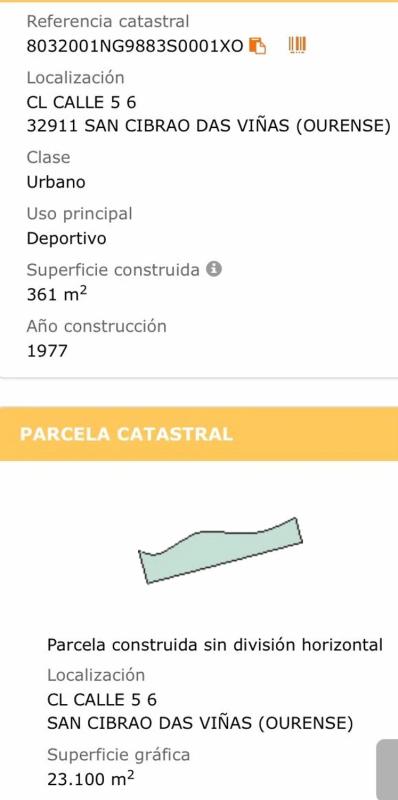 Terreno en venta en San Cibrao das Viñas, Ourense photo 5