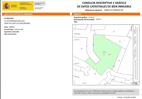Terreno en calle Golondrinas, 5 -a thumbnail 1