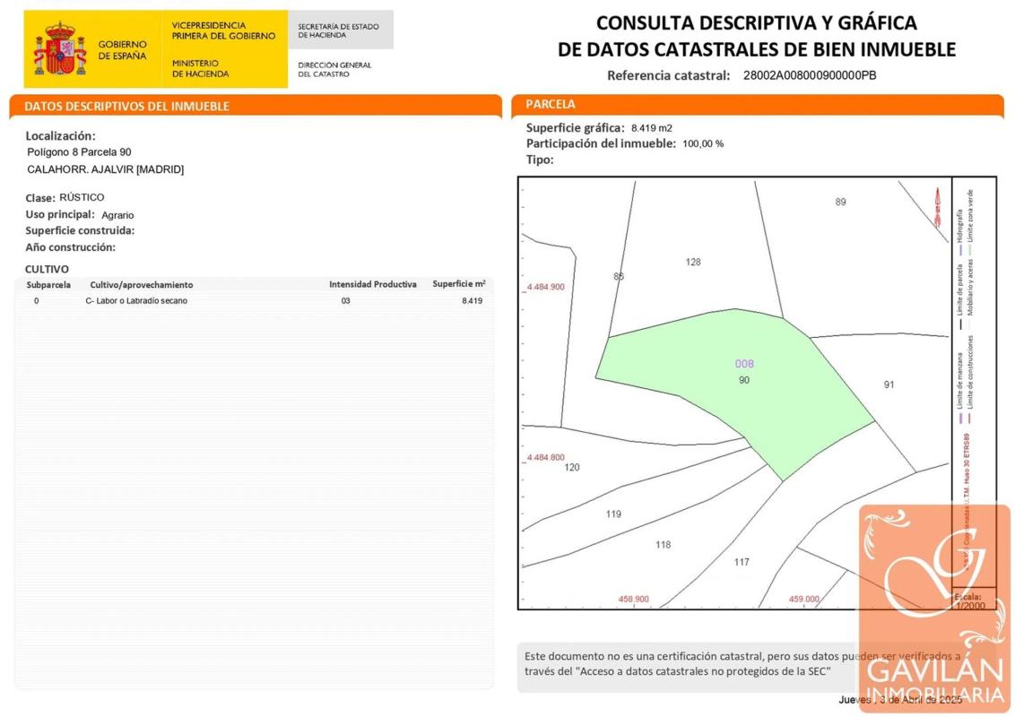 Terreno en venta en Ajalvir, Madrid photo 1