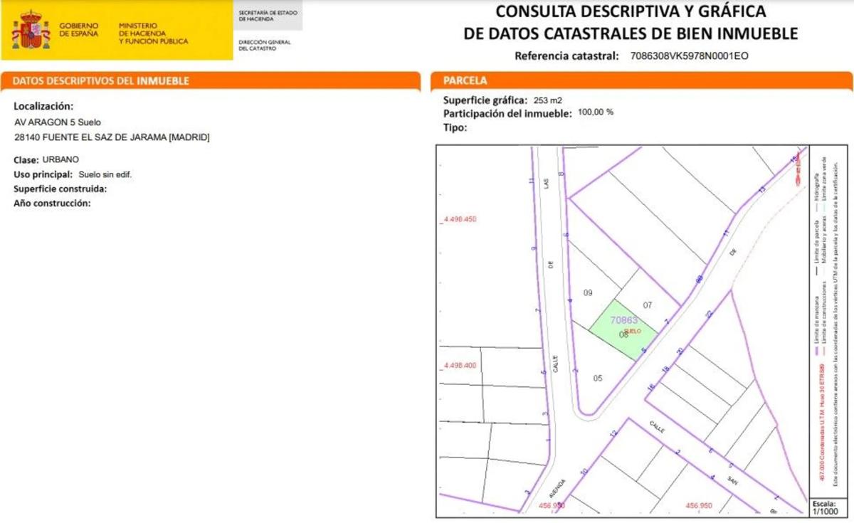 Terreno en venta en Fuente el Saz de Jarama, Madrid photo 1
