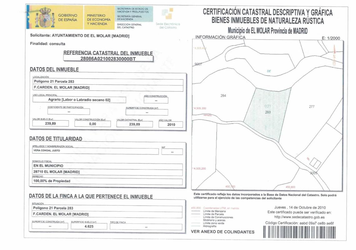 Terreno en venta en El Molar, Madrid photo 3