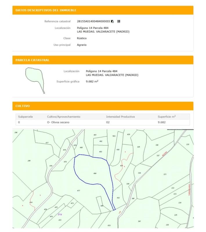 Terreno en venta en Valdaracete, Madrid photo 1
