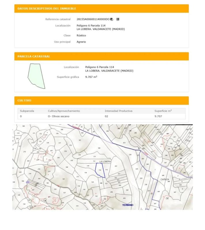 Terreno en venta en Valdaracete, Madrid photo 2