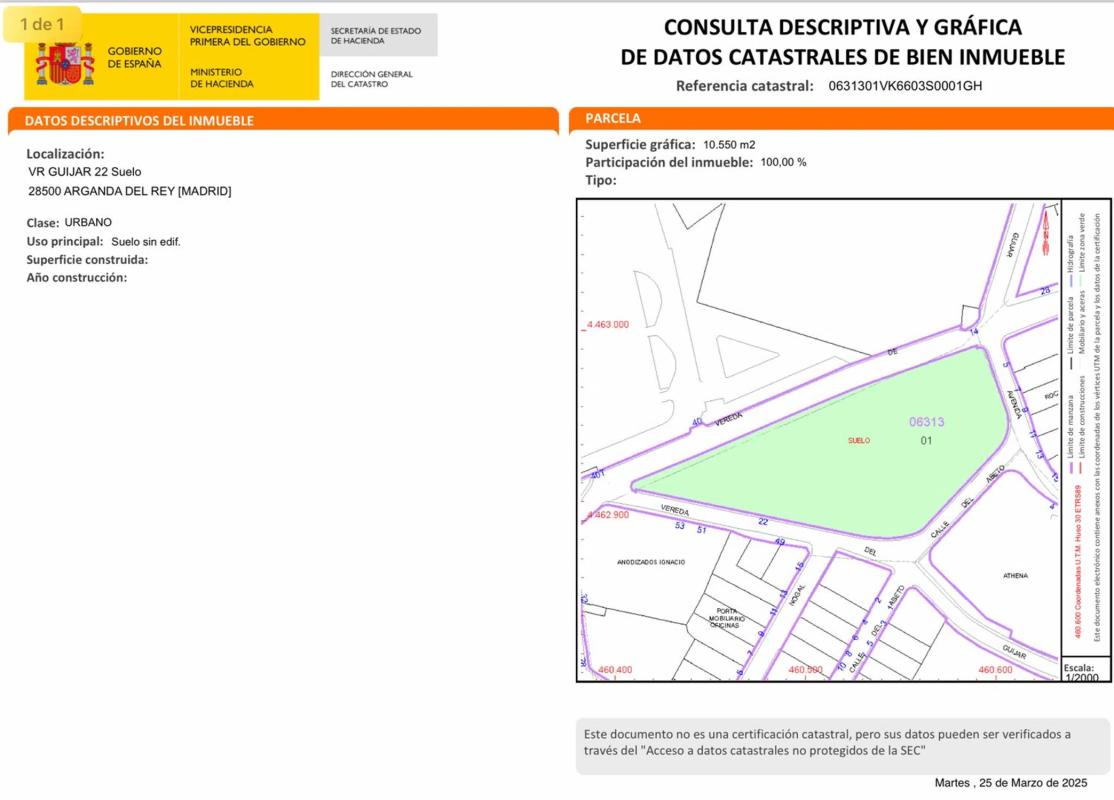 Terreno en venta en Arganda, Madrid photo 2